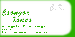 csongor koncs business card